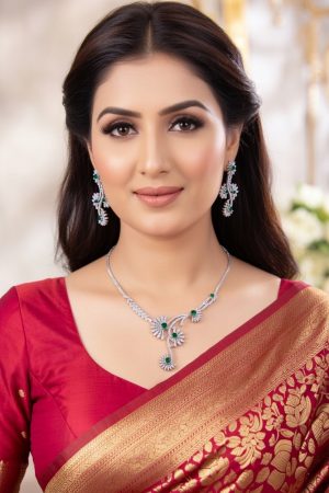 CZ Necklace Set 1718 New