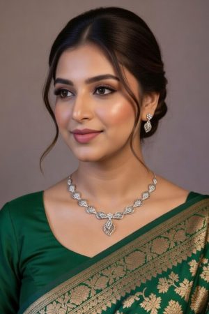 CZ Necklaces Set In White