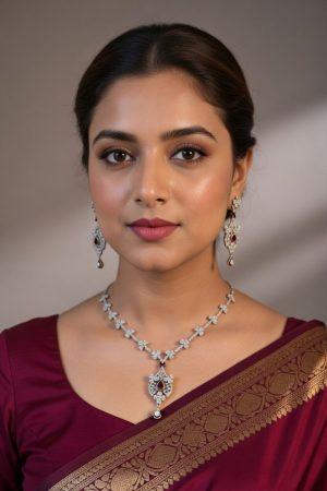 CZ Necklaces Set In White 1702