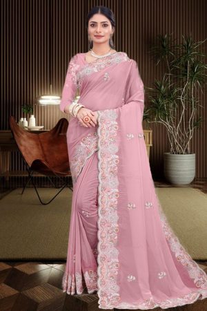 Designer Muslin Silk Saree 600086 01