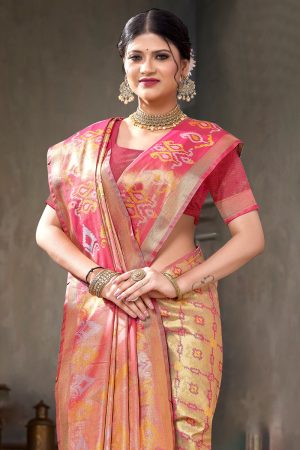 Designer Silk Saree In Golden 600574 02