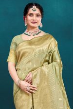 Designer Silk Saree In Green 600565 02