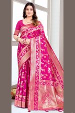Designer Silk Saree In Magenta 600577 01