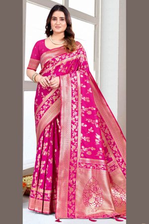 Designer Silk Saree In Magenta 600577 01