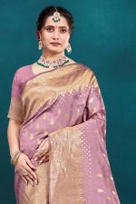 Designer Silk Saree In Purple 600564 02