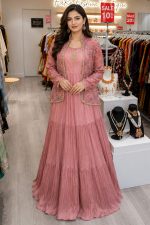 Embroidered Chinon Silk Gown In Pink 201993 001