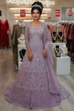 Embroidered Net Gown in Purple 201978 01