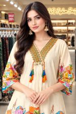 Embroidered Salwer Suit In Beige 202053 02