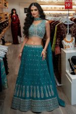 Embroidered Silk Lehenga Choli In Green 202022 01