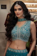 Embroidered Silk Lehenga Choli In Green 202022 02