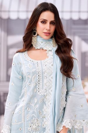 Embroidered Silk Salwar Suit In Cyen 202139 02