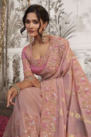 Fancy Designer Silk Saree In Pink 202114 02