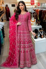 Georgette Gown In Magenta 202027 01