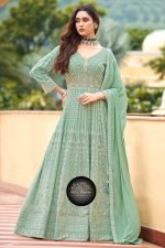 Georgette Gown In Red 202038 01