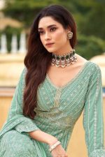 Georgette Gown In Red 202038 02