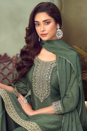 Georgette Salwar Suit In Green 202018 02