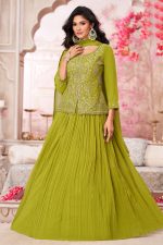 Georgette Salwar Suit In Green 202067 01