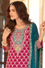 Georgette Salwar Suit In Magenta 202073 02