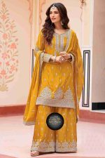 Georgette Salwar Suit In Yellow 202046 01