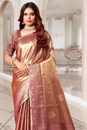 Katan Silk Saree in Purple 600364 02
