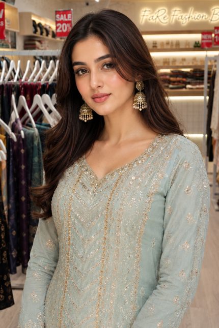 Palak Chinnon Salwer Suit In Cyan 202086 02