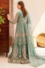 Ramsha Organza Gown in Cyan 201915 03