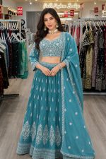 Silk Lehenga Choli In Cyan 202063 01