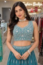Silk Lehenga Choli In Cyan 202063 02