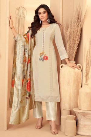 Silk Salwar Suit In Golden 202043 01