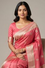 Silk Saree In Pink 600654 02