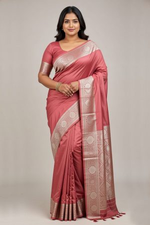 Silk Saree In Pink 600686 01