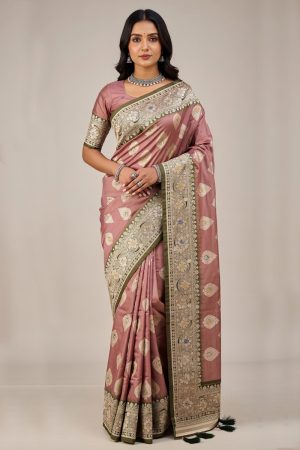 Silk Saree In Pink 600700 01