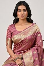 Silk Saree In Purple 600679 02