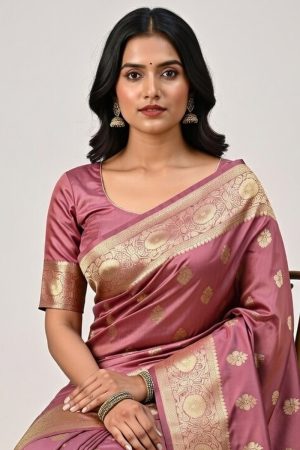 Silk Saree In Purple 600679 02