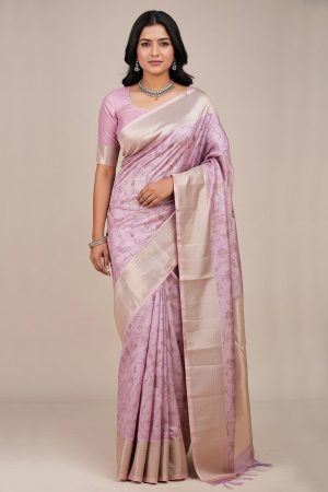 Silk Saree In Purple 600682 01