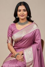 Silk Saree In Purple 600687 02