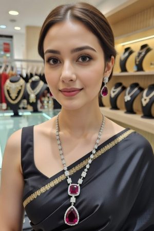 AD Necklace Set In White 2702