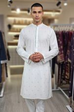 Cotton Punjabi In White 550008 01