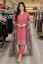 Crape Silk Straight Pant Salwar Suit In Pink 202236 01
