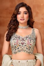 Crop Top Lehenga Choli In Beige 202162 02