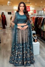 Crop Top Lehenga Choli In Blue 202254 01