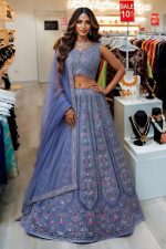 Crop Top Lehenga Choli In Purple 202314 01