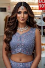 Crop Top Lehenga Choli In Purple 202314 02