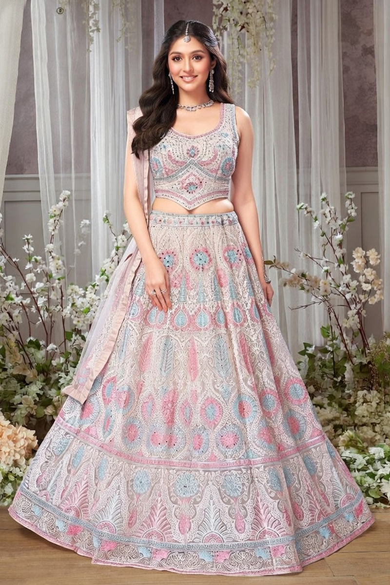 Crop Top Net Lehenga Choli In Pink 202196 01 Crop Top Net Lehenga Choli In Pink 202196 01