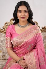 Designer Silk Saree In Pink 600649 02