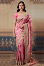 Designer Silk Saree In Pink 600668 01