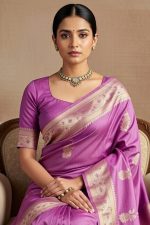 Designer Silk Saree In Purple 600744 02