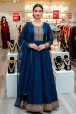 Embroidered Silk Gown In Blue 202291 01