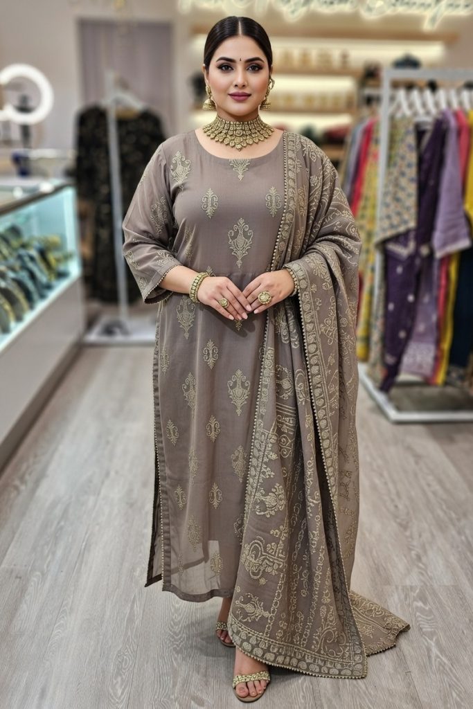 Embroidery Chiffon Salwar Suit In Maroon 202336 01