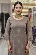 Embroidery Chiffon Salwar Suit In Maroon 202336 02